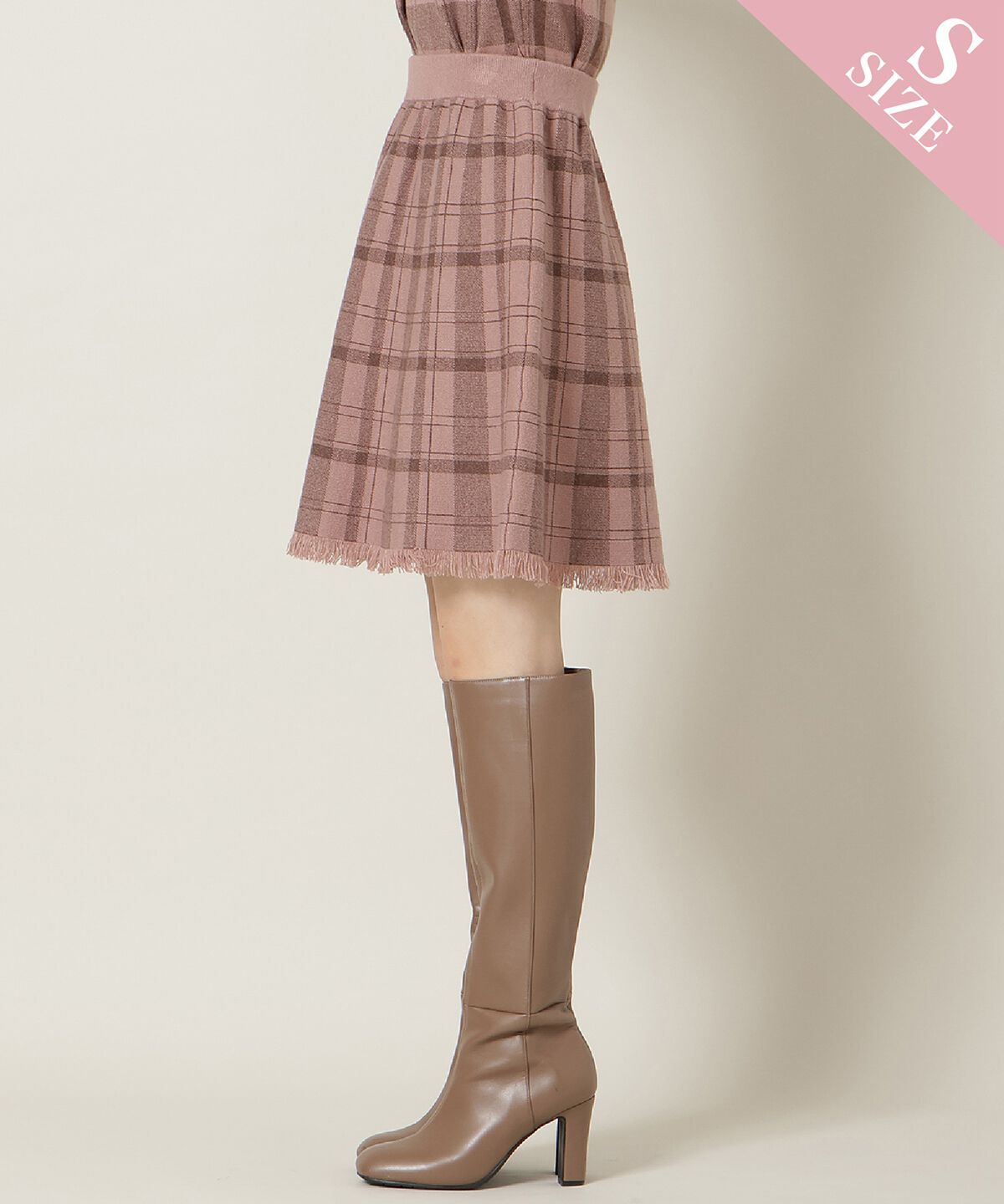 WILLSELECTION「チェック柄ニットフレアスカート」|フレア|