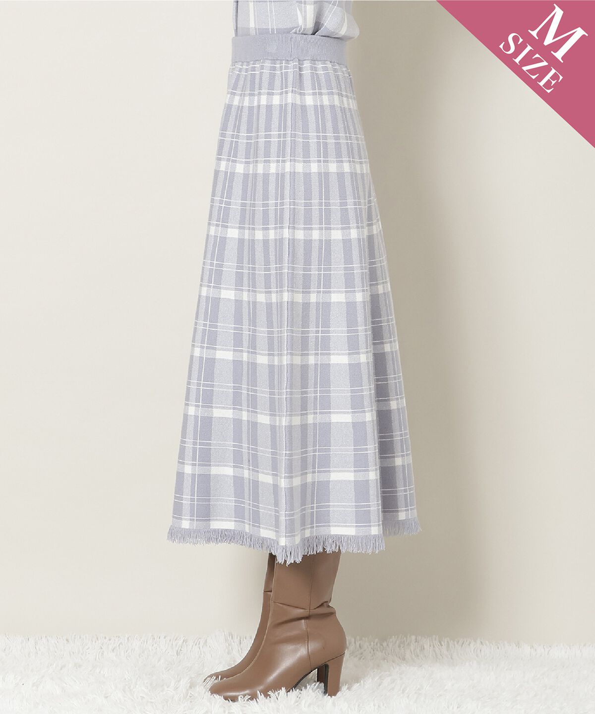 WILLSELECTION「チェック柄ニットフレアスカート」|フレア|