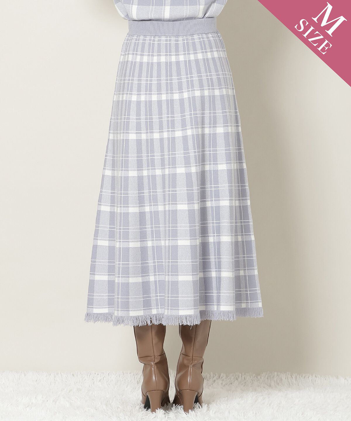 WILLSELECTION「チェック柄ニットフレアスカート」|フレア|