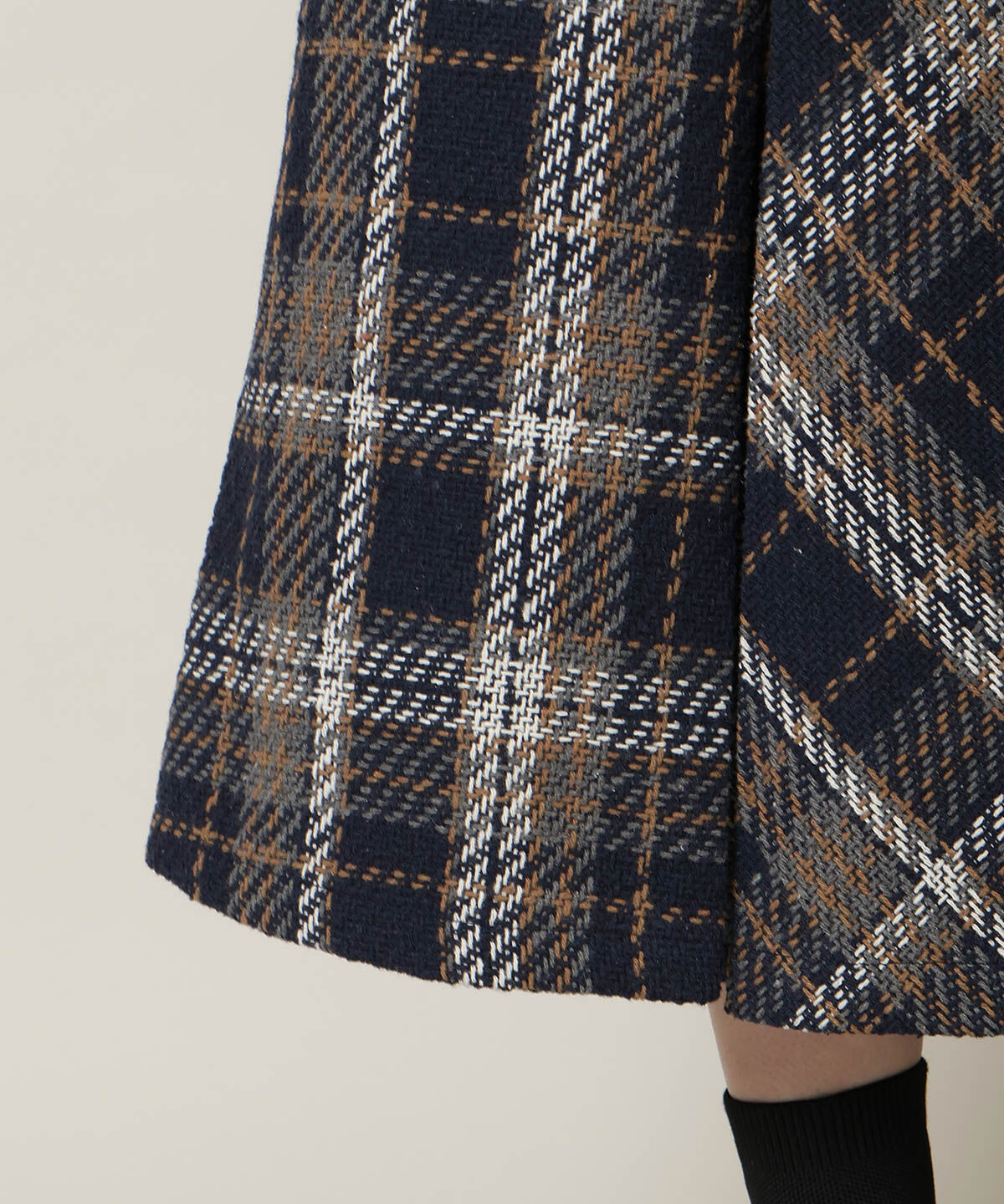 WILLSELECTION「ベルト付きツイードミディ丈スカート」|フレア|