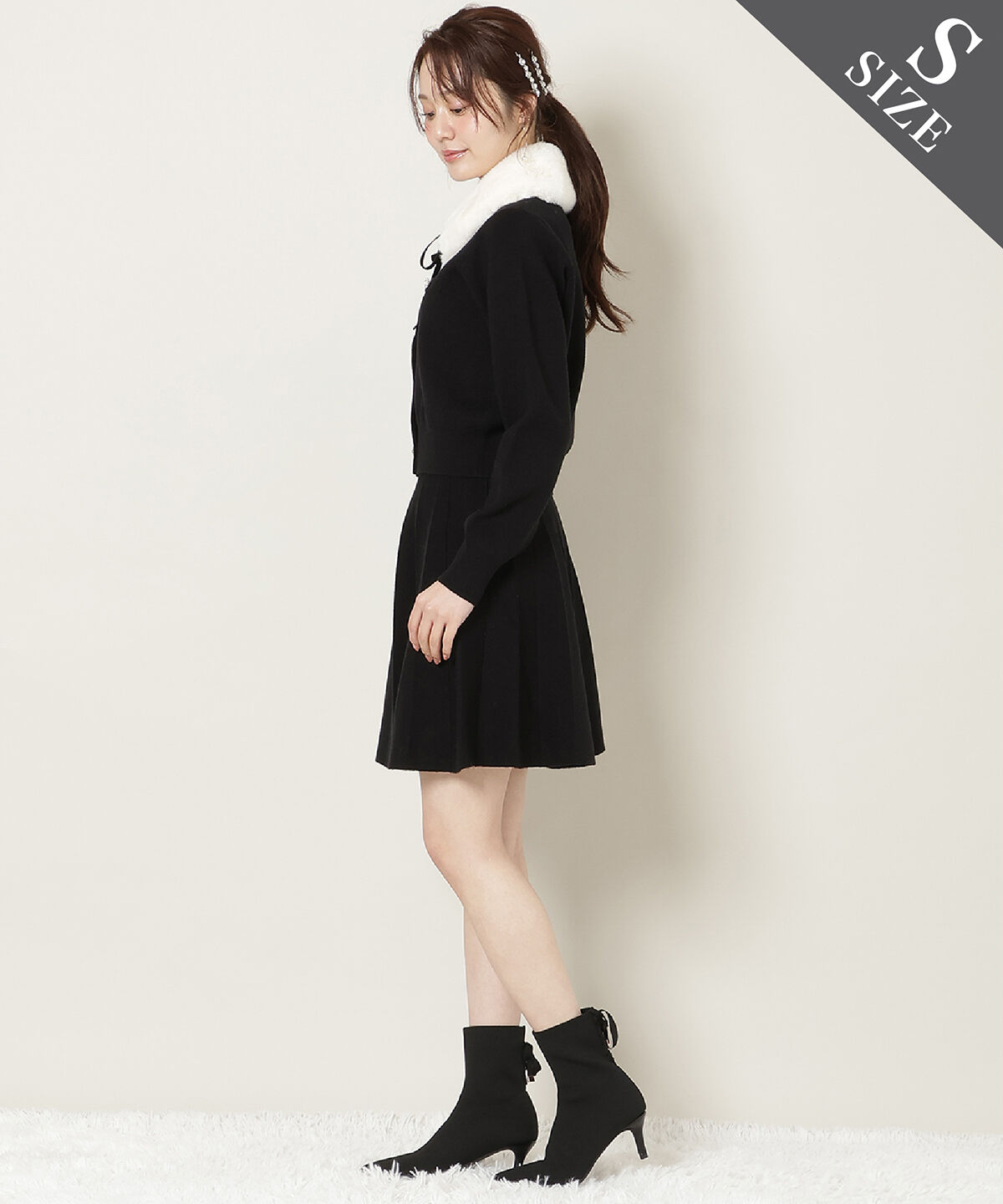 WILLSELECTION「ファーティペット付きニットSETUP」|ワンピース|