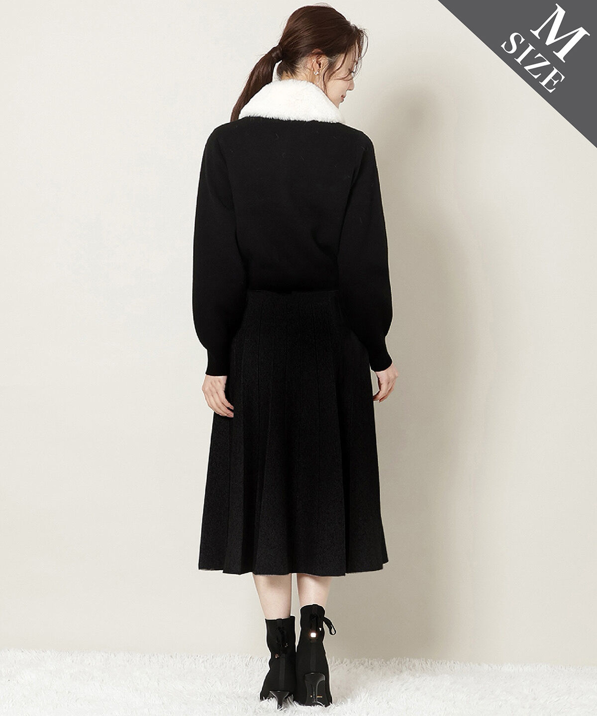 WILLSELECTION「ファーティペット付きニットSETUP」|ワンピース|