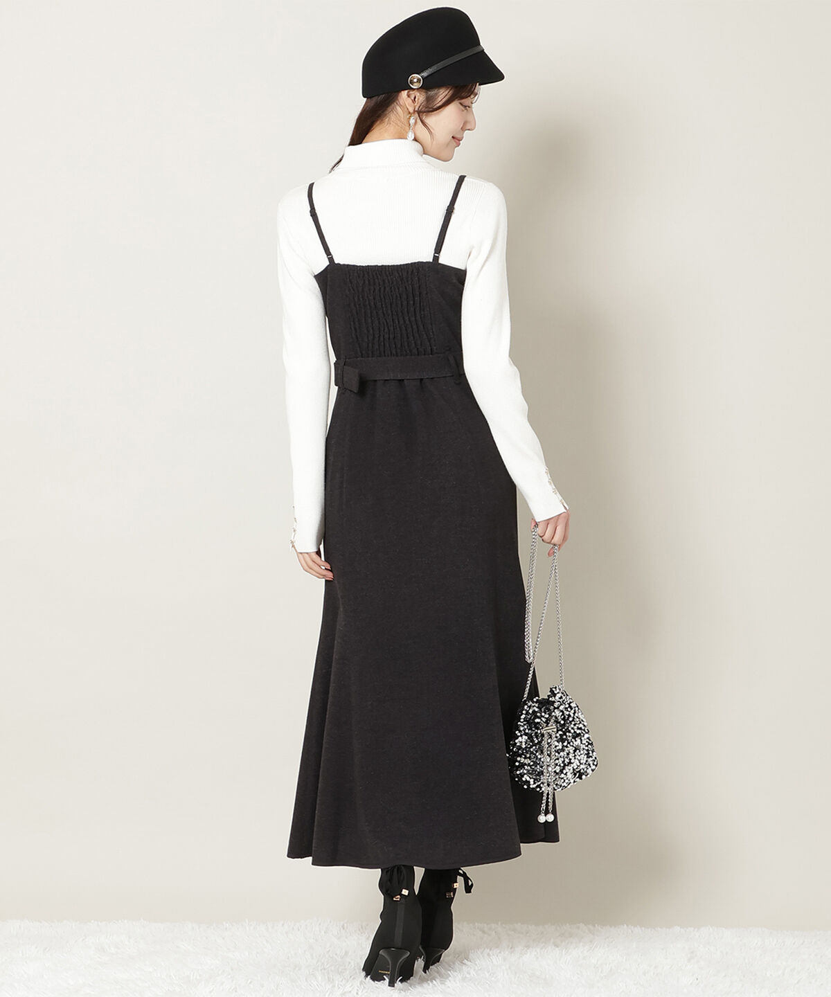 WILLSELECTION「ベルト付きVカットマーメイドキャミワンピース」|ワンピース|