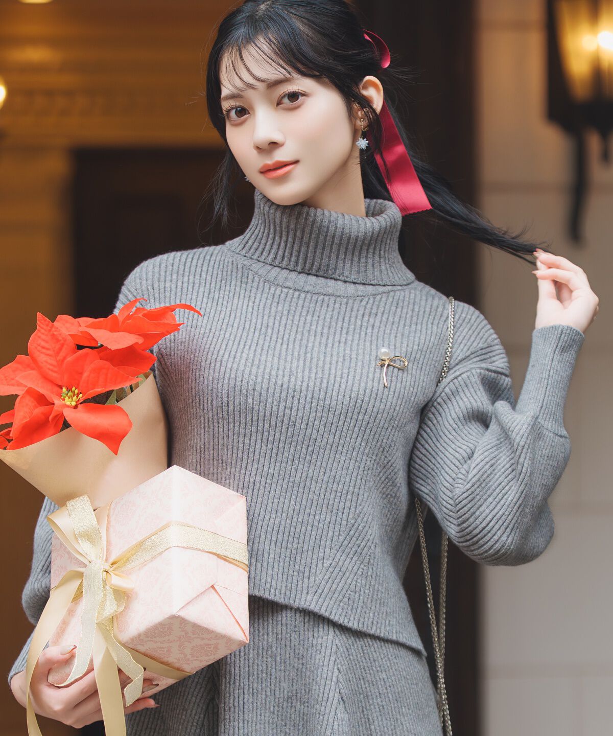 WILLSELECTION「オフタートル&times;スカートニットSETUP」|ワンピース|