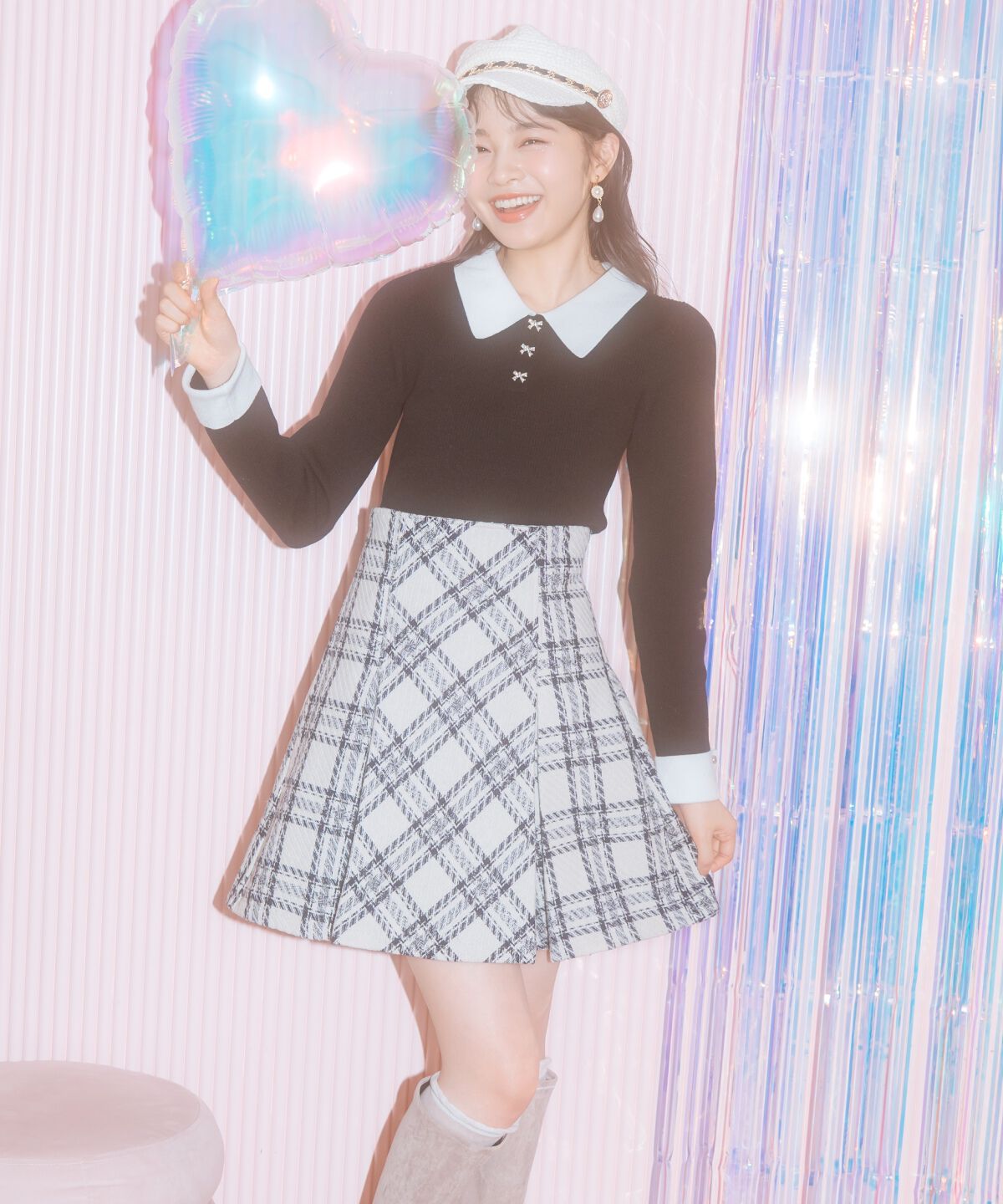 WILLSELECTION「ボックスプリーツミニスカート」|フレア|