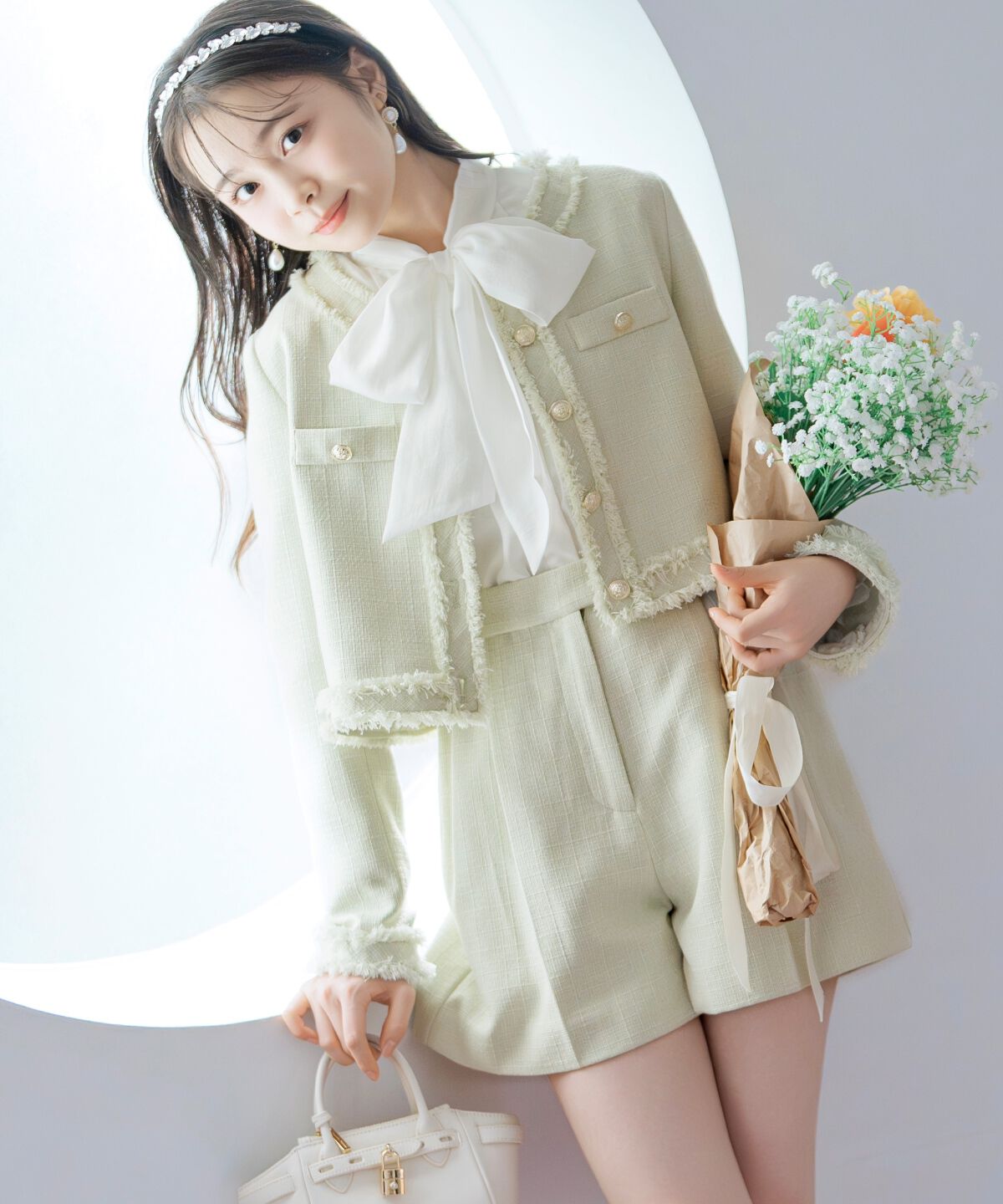 WILLSELECTION「ツイードタックショートパンツ」|キュロット|