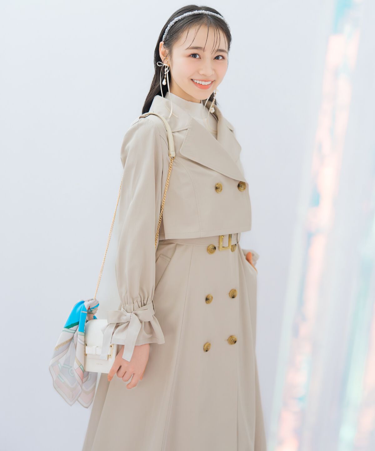 WILLSELECTION「リボンスリーブ3WAYトレンチコート」|トレンチコート|