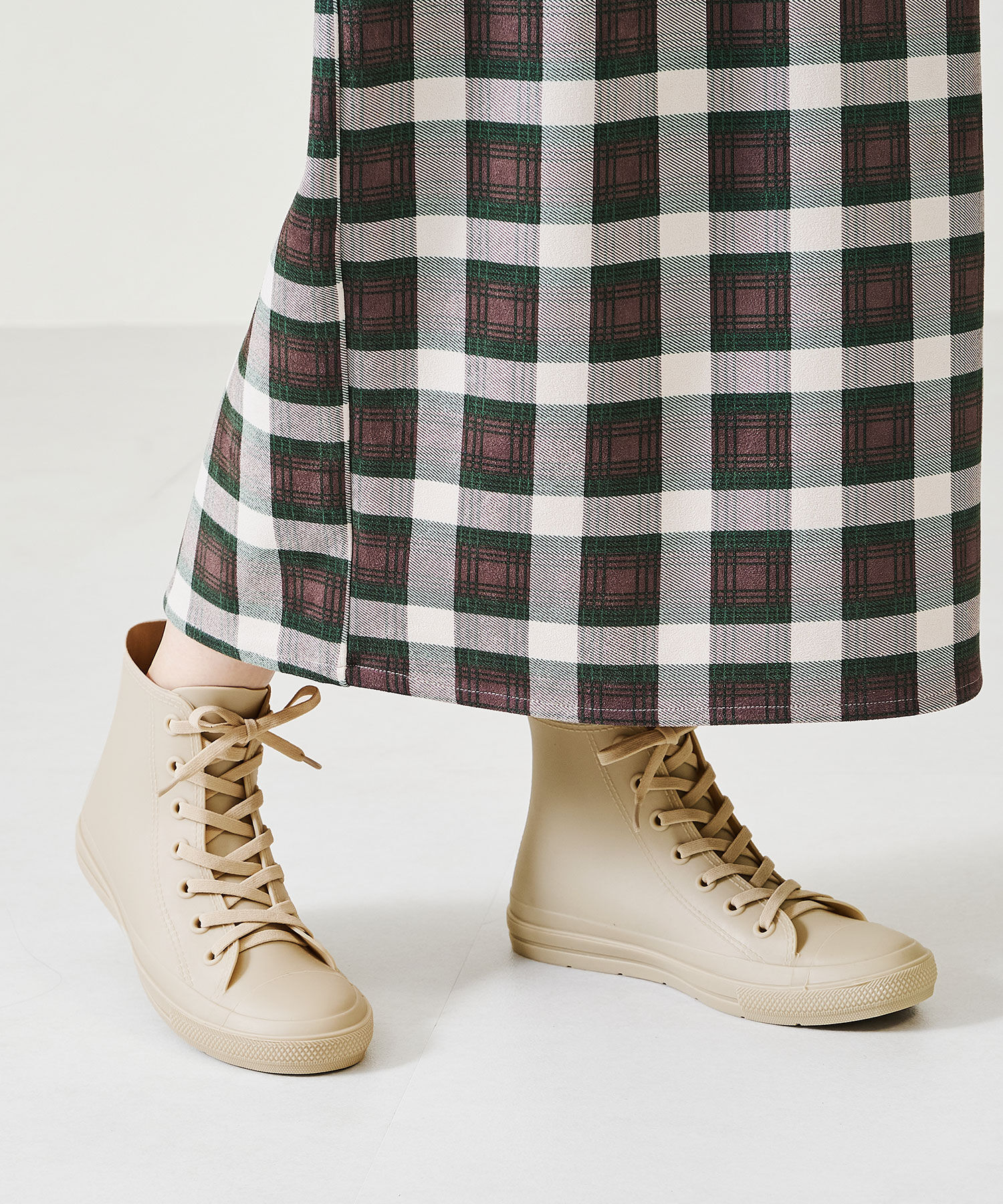 ORiental TRaffic「【防水】 ハイカット レインスニーカー /R-0016  晴雨兼用 ハイカットスニーカー 柔らかい」|スニーカー|