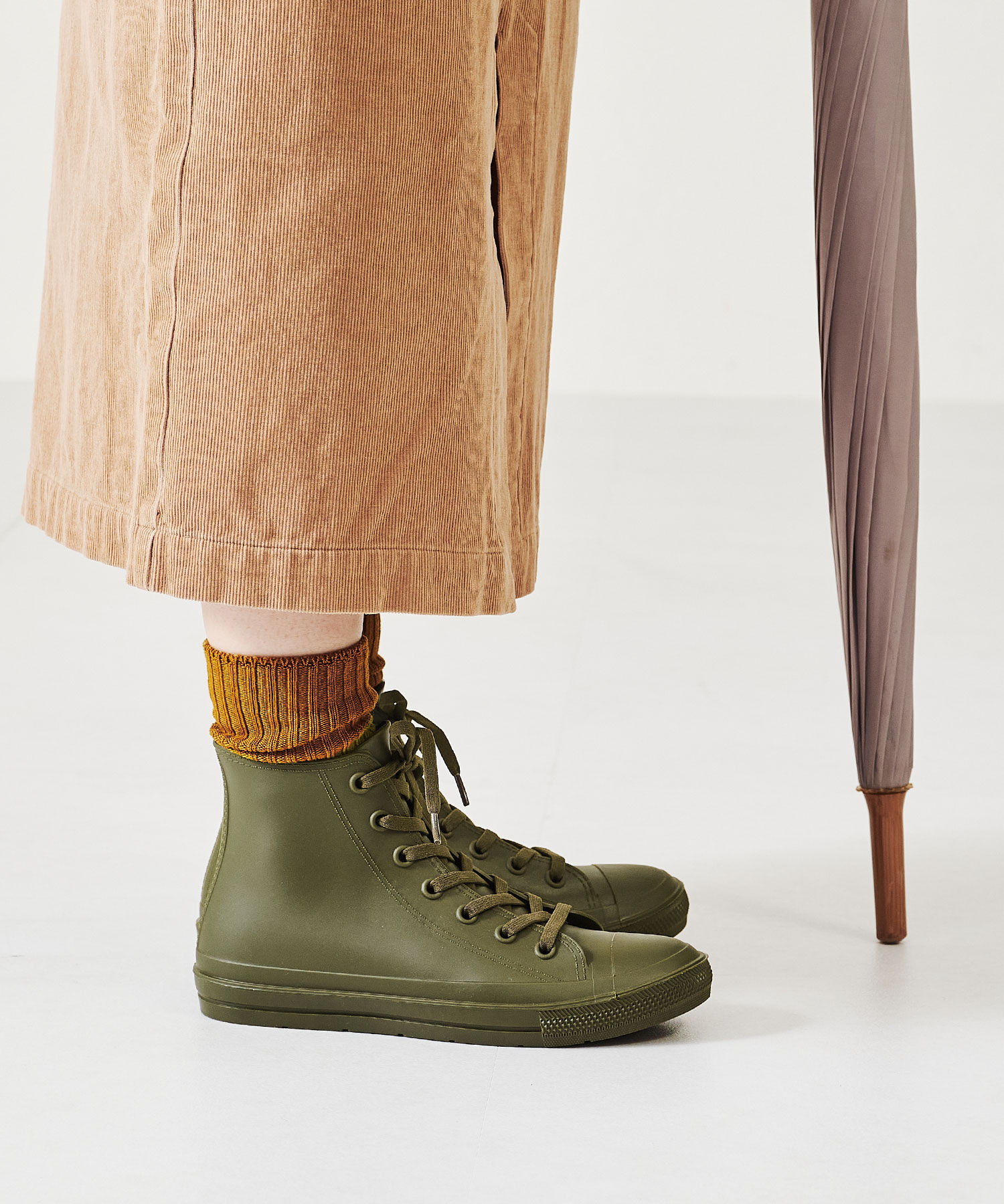 ORiental TRaffic「【防水】 ハイカット レインスニーカー /R-0016  晴雨兼用 ハイカットスニーカー 柔らかい」|スニーカー|