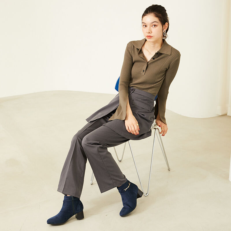 WA Oriental TRaffic「ビットモチーフミドルヒールブーツ/32406」|ショートブーツ|