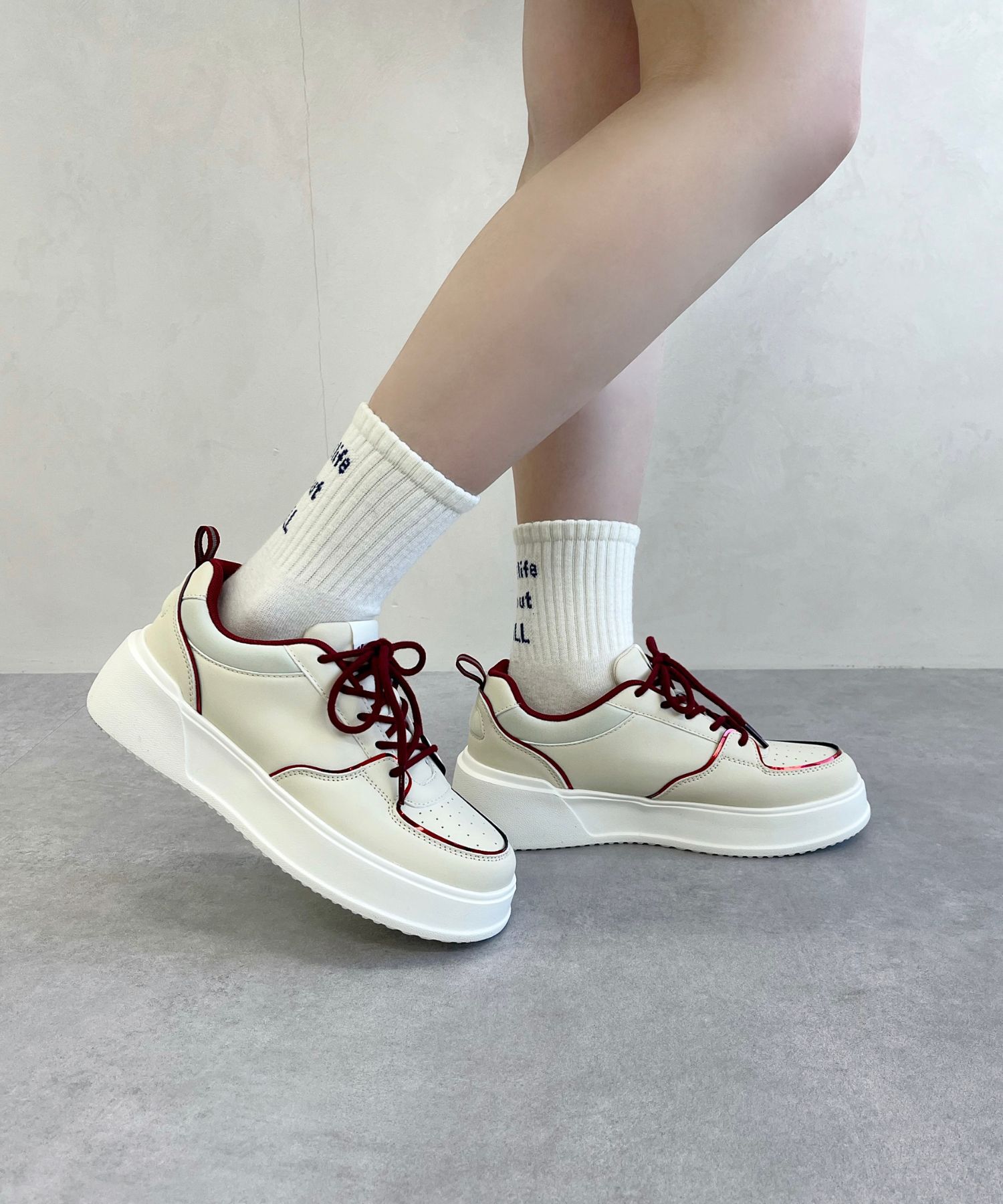 ORiental TRaffic「【新色追加】バイカラー ボリュームソール スニーカー /OT3750 厚底  クッション 軽量」|スニーカー|