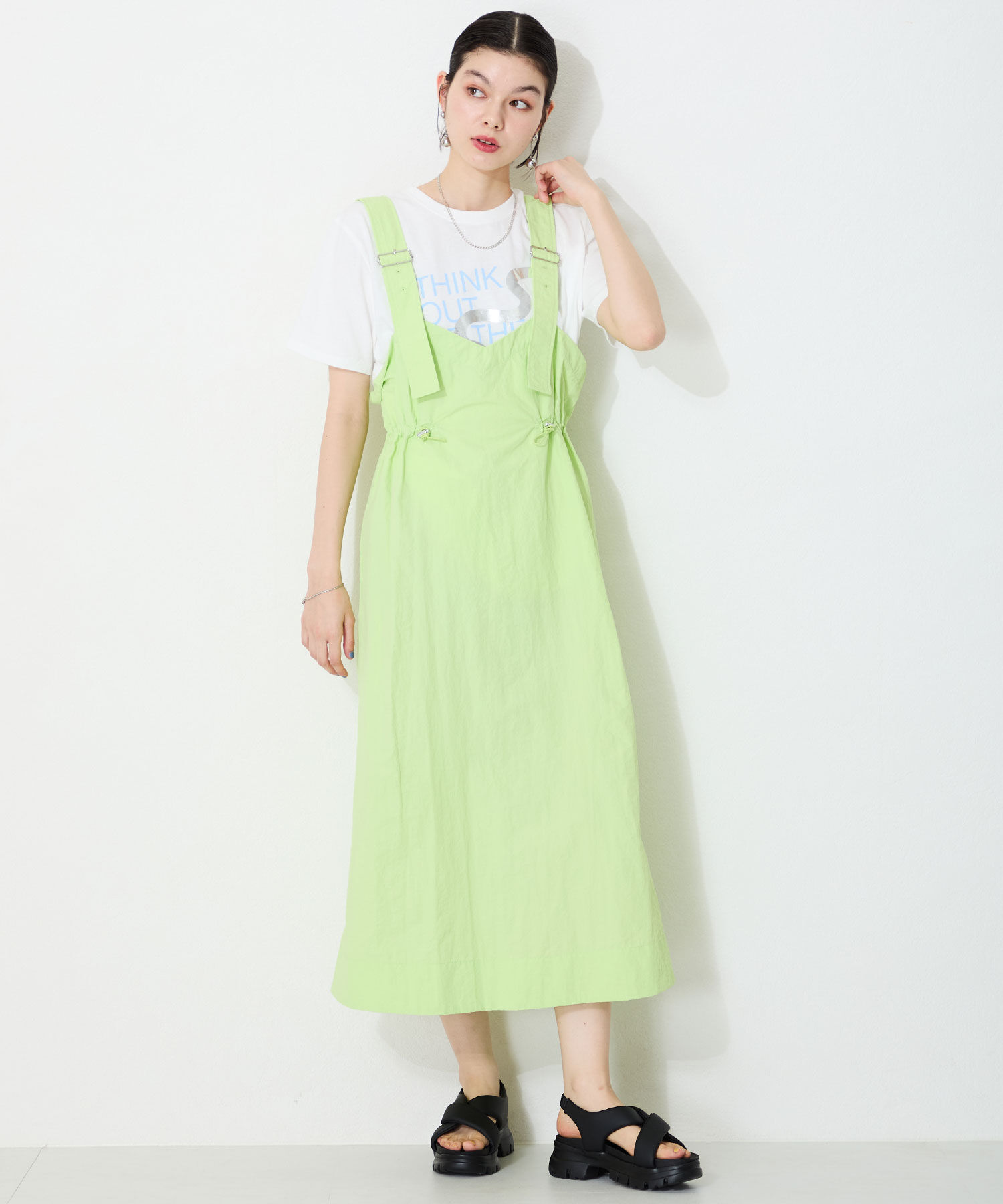 ORiental TRaffic「クロスデザインパデット厚底サンダル/51216 サンダル 厚底 トレンド 人気 売れてる」|サンダル|