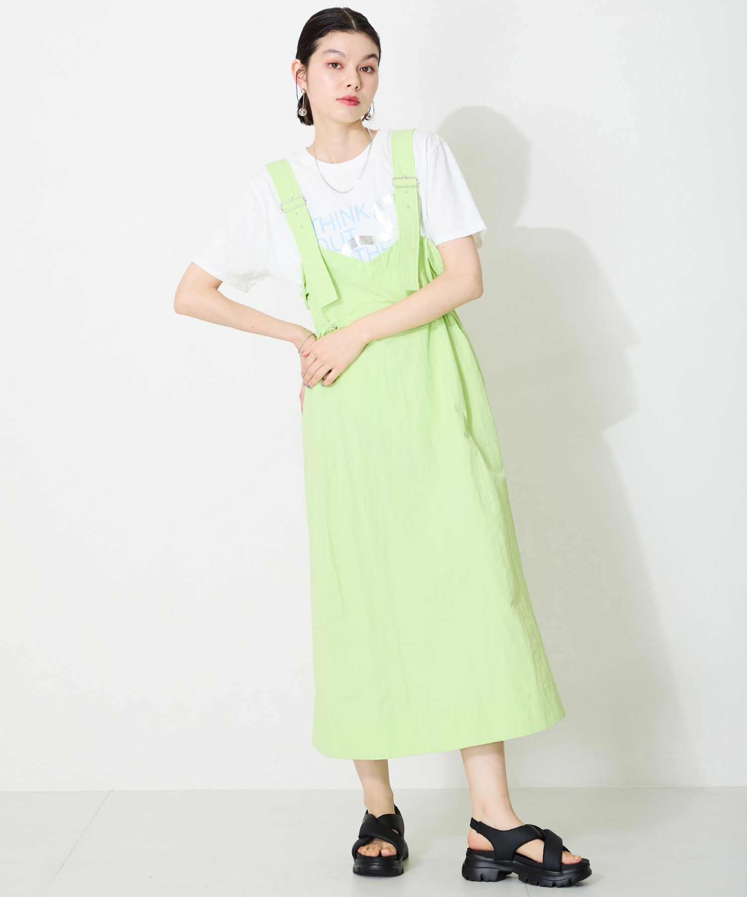 ORiental TRaffic「クロスデザインパデット厚底サンダル/51216 サンダル 厚底 トレンド 人気 売れてる」|サンダル|