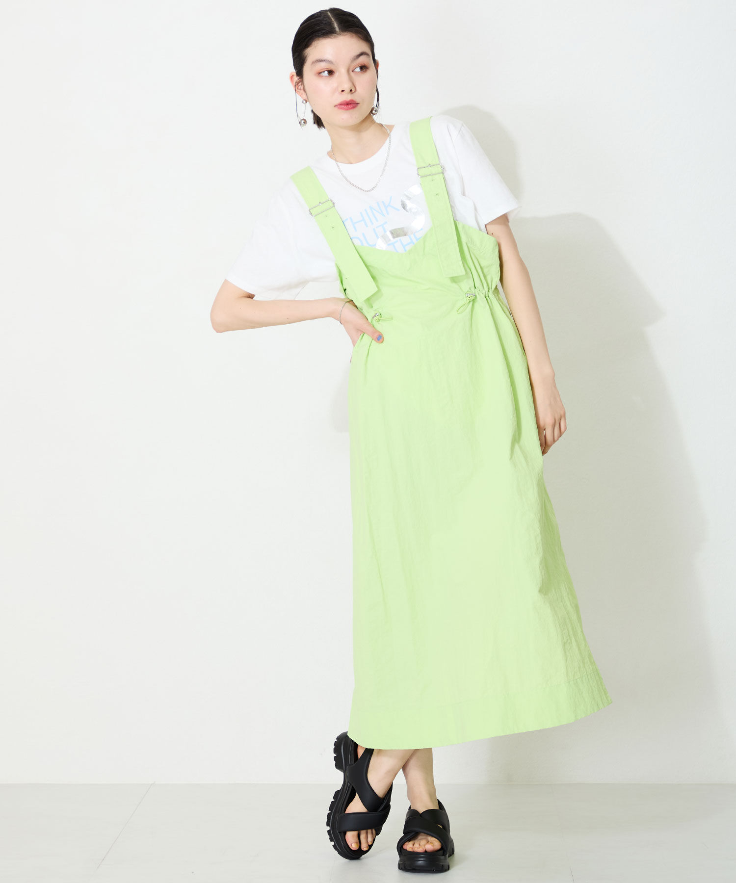 ORiental TRaffic「クロスデザインパデット厚底サンダル/51216 サンダル 厚底 トレンド 人気 売れてる」|サンダル|