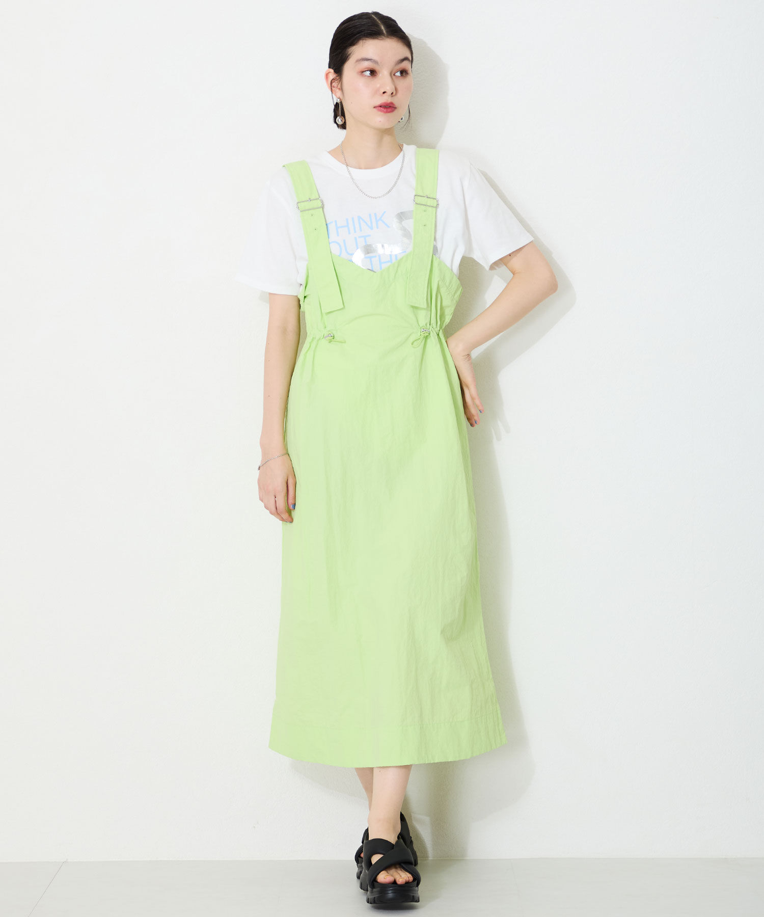 ORiental TRaffic「クロスデザインパデット厚底サンダル/51216 サンダル 厚底 トレンド 人気 売れてる」|サンダル|