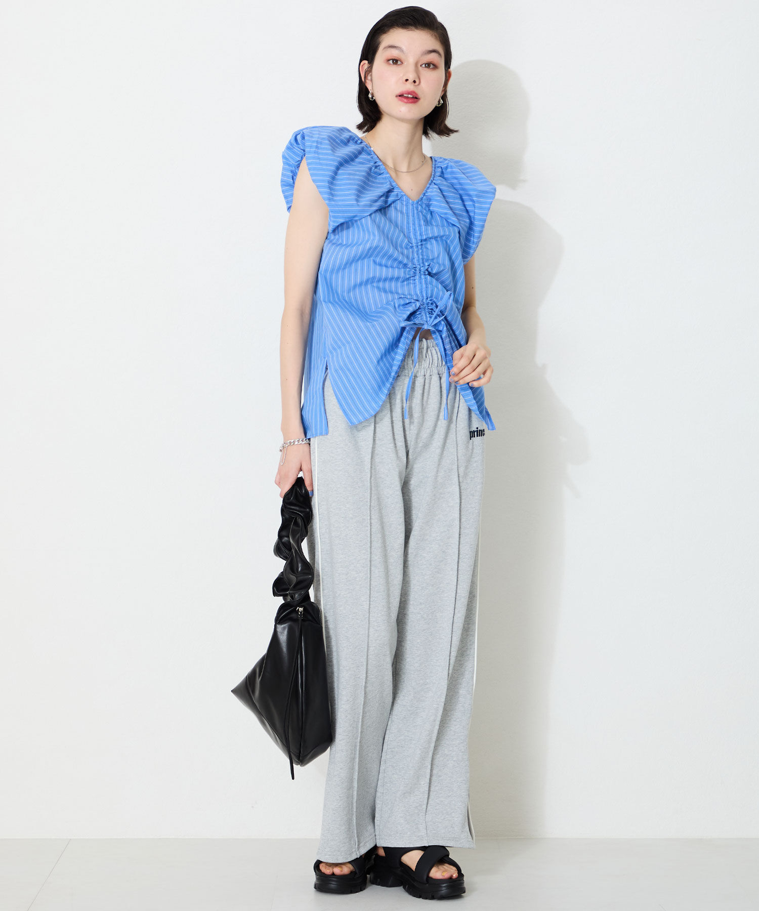 ORiental TRaffic「クロスデザインパデット厚底サンダル/51216 サンダル 厚底 トレンド 人気 売れてる」|サンダル|