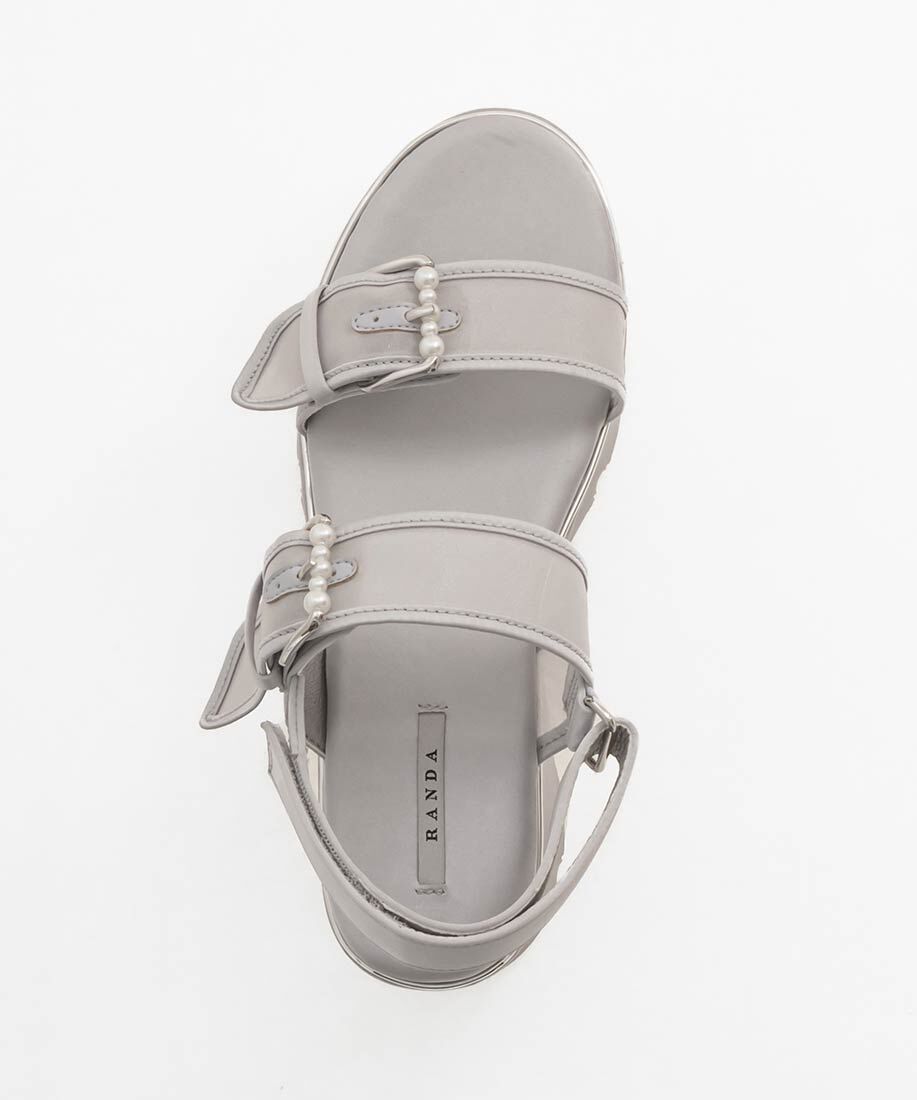  「パールバックルボリュームソールスポーツサンダル」|サンダル|