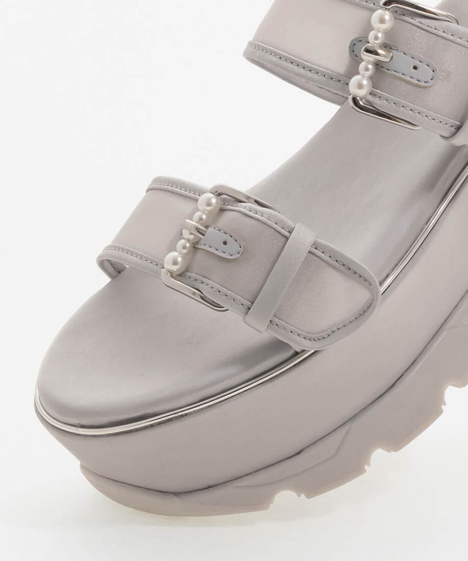  「パールバックルボリュームソールスポーツサンダル」|サンダル|