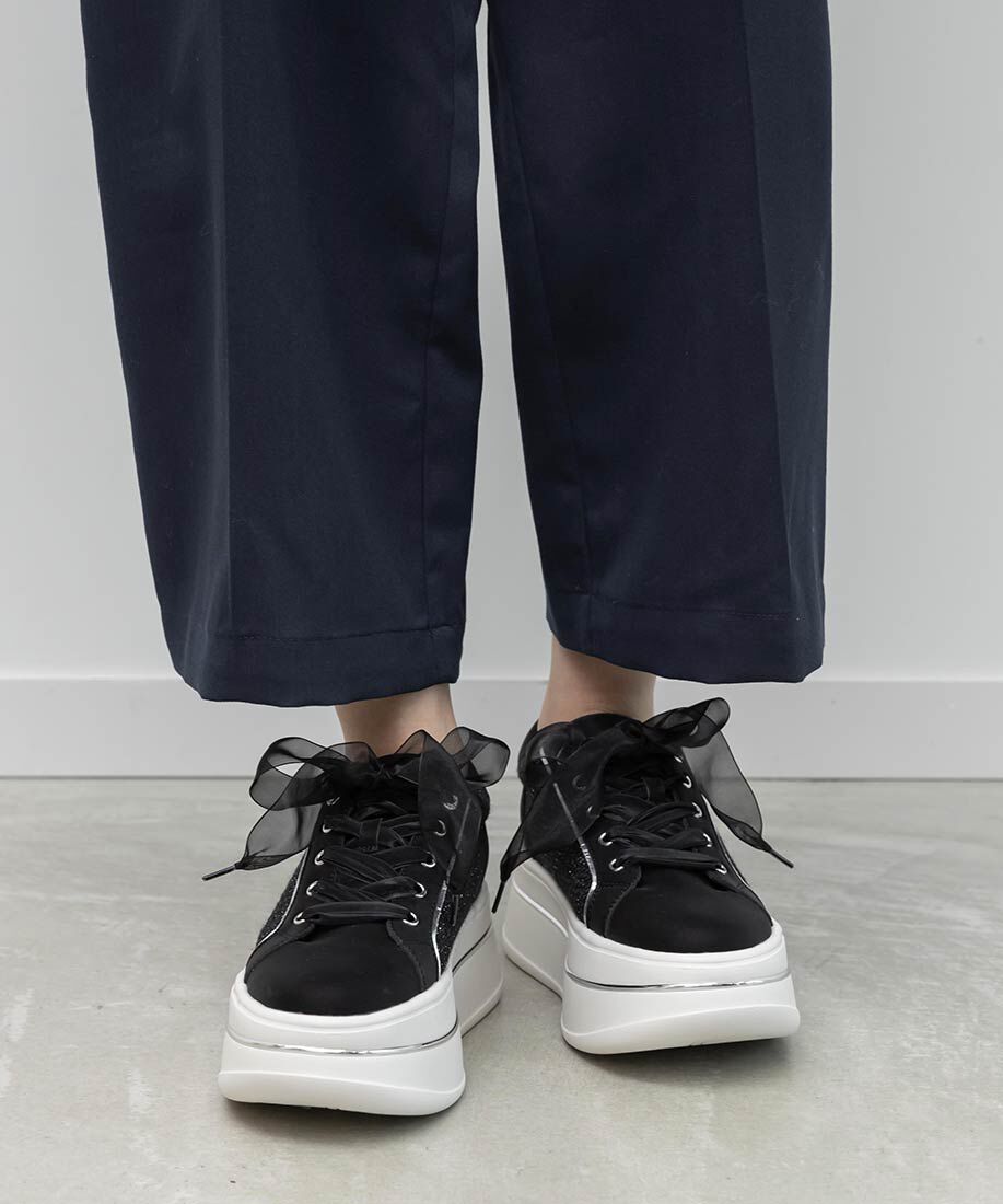  「2WAY シアーリボンプラットフォームスニーカー」|スニーカー|