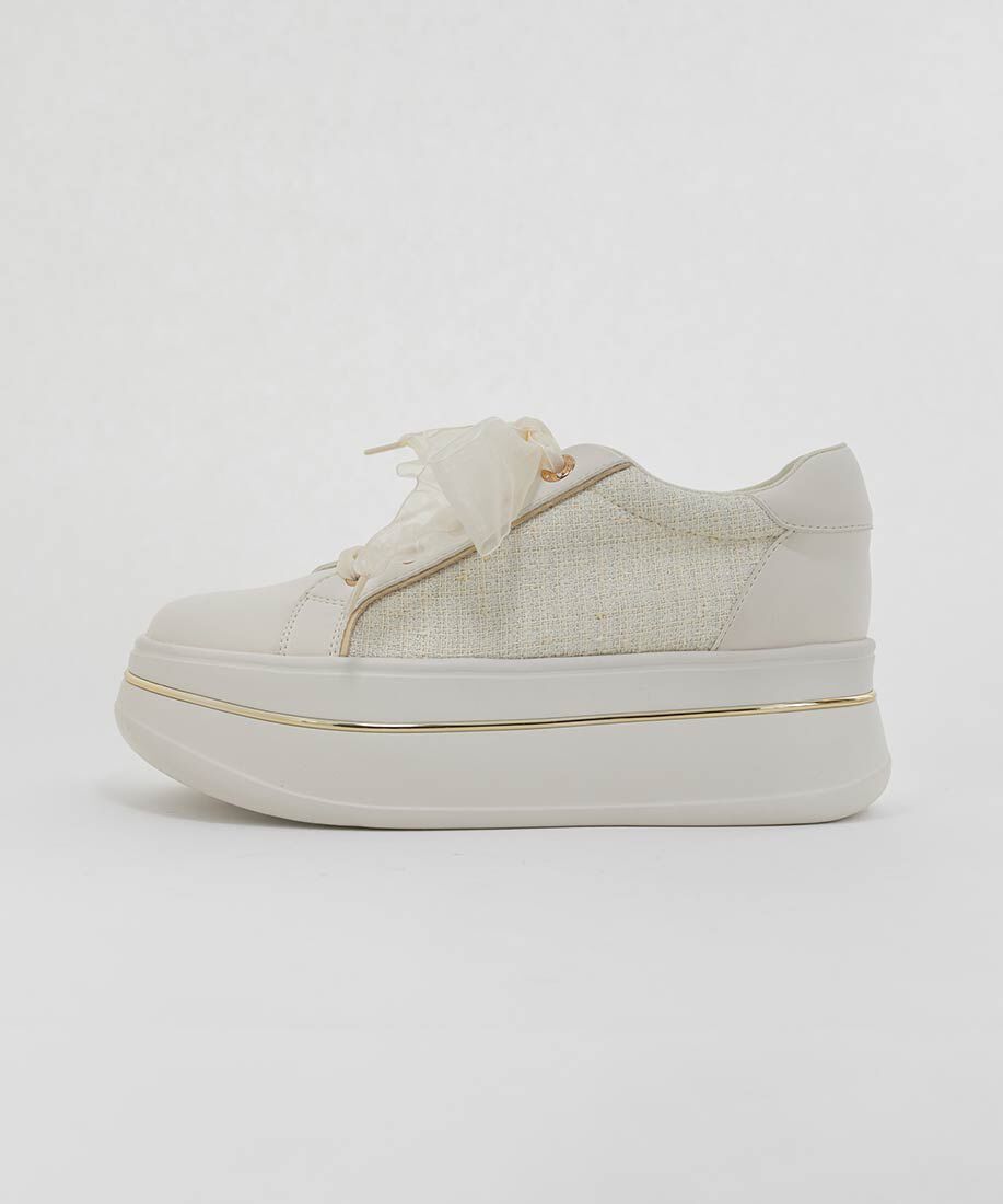  「2WAY シアーリボンプラットフォームスニーカー」|スニーカー|
