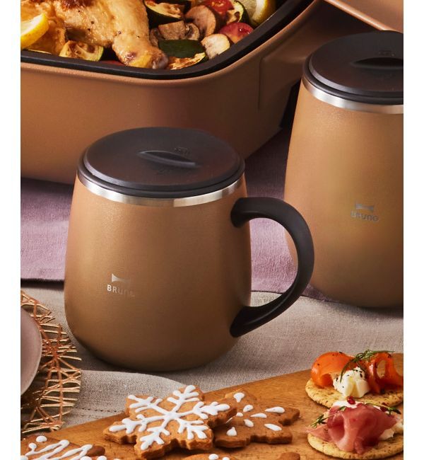 BRUNO「蓋つきステンレスマグ short」|グラス・マグカップ|