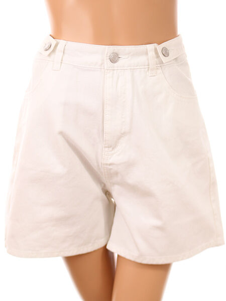 PEAK&PINE「ゆったりシルエットハイウエストデニムショートパンツ」|その他|ホワイト