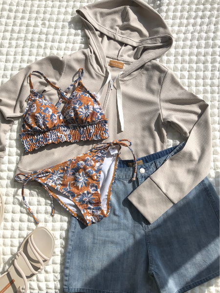 PEAK&PINE「ゆったりシルエットハイウエストデニムショートパンツ」|その他|