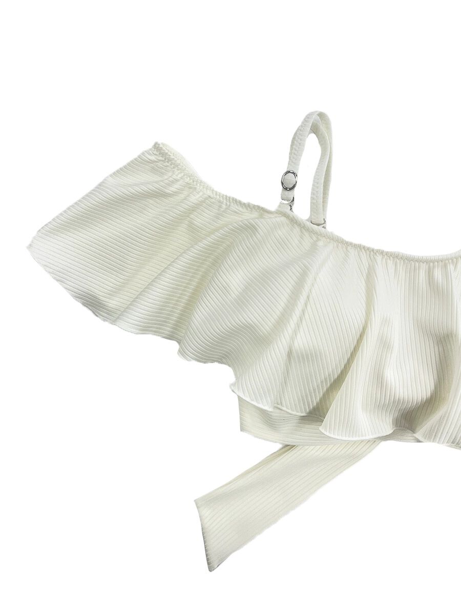 PEAK&PINE「無地オフショルダーワンピ見えビキニ」|ビキニ|