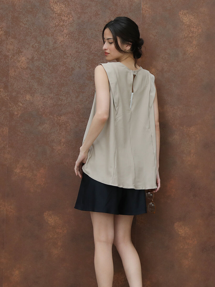 Riberce「【新作水着】UVカット無地キュロパン/水陸両用ボトムス」|ショーツ|