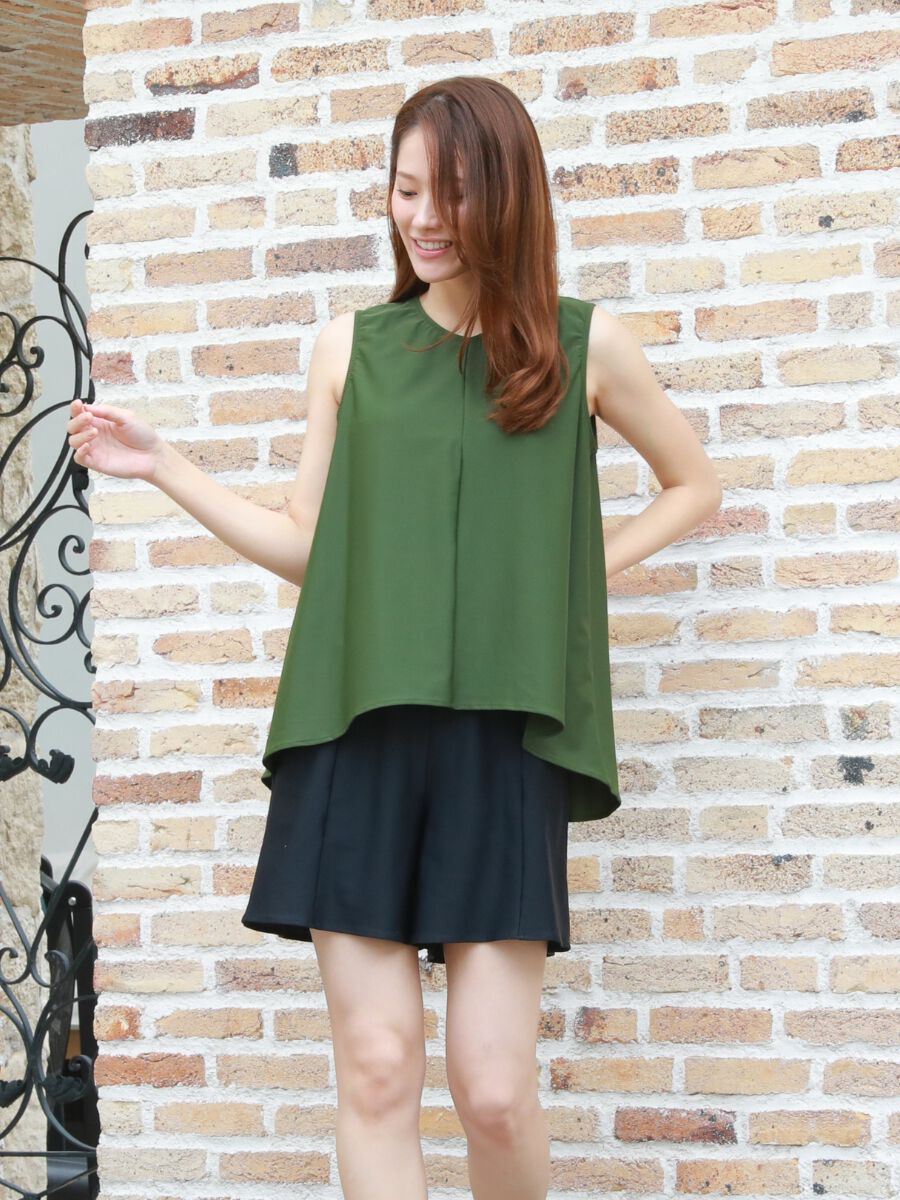 Riberce「【新作水着】UVカット無地キュロパン/水陸両用ボトムス」|ショーツ|