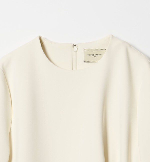 UNITED ARROWS「SPONGY クルーネック ギャザー ブラウス」|シャツ・ブラウス|