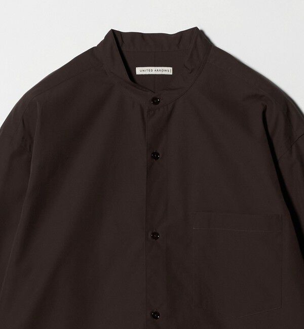 UNITED ARROWS「カリビアーナミルズ ポプリン バンドカラーシャツ」|シャツ・ブラウス|