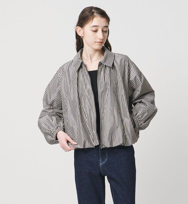 UNITED ARROWS「タフタ ボリュームギャザー ブルゾン ‐ウォッシャブル‐」|ブルゾン・スタジャン|