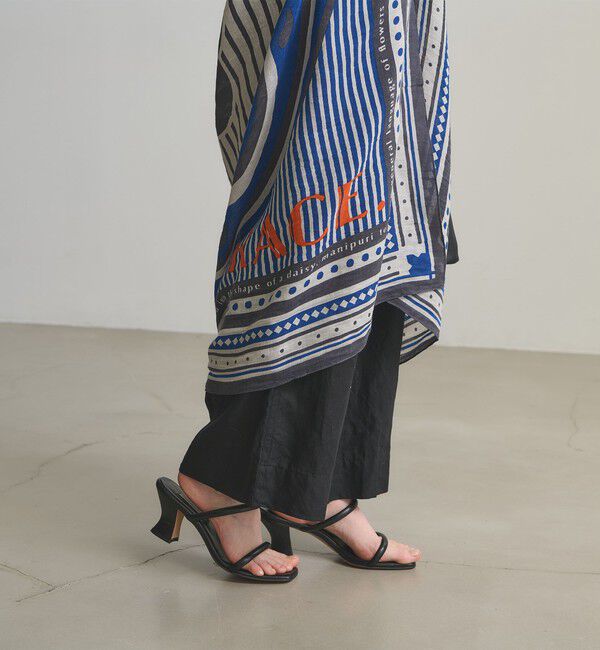 UNITED ARROWS「2ライン ミュール/サンダル」|サンダル|BLACK