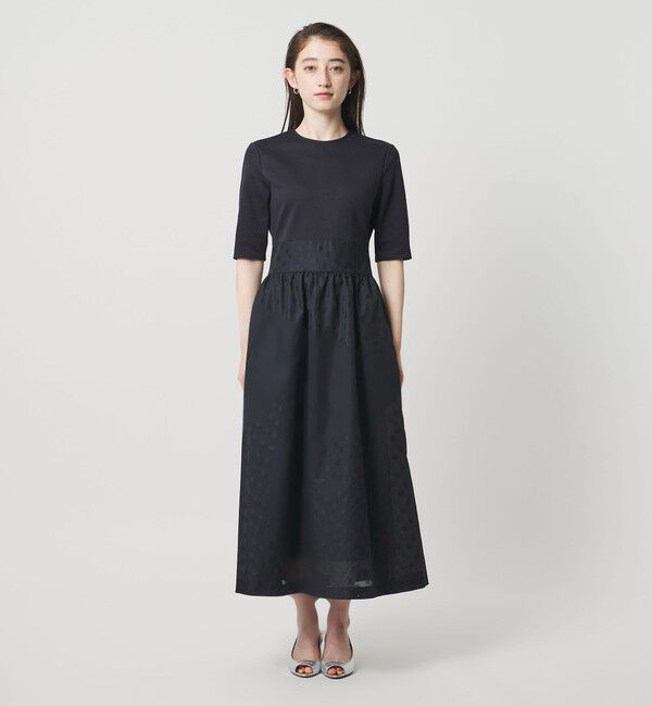 UNITED ARROWS「フィット&フレア シアー ドット ワンピース ‐ウォッシャブル‐」|ワンピース|