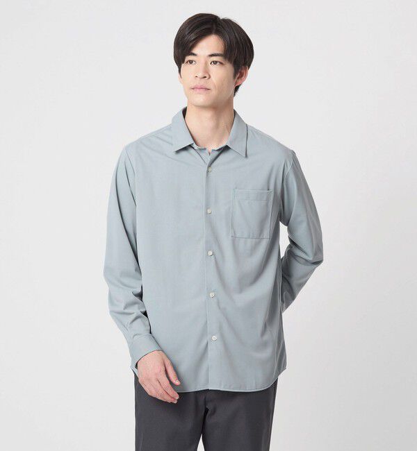 UNITED ARROWS green label relaxing「【WEB限定】JUST fit トリコット ドレープ シャツ」|シャツ・ブラウス|
