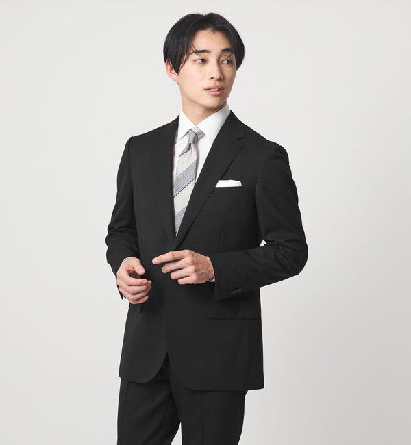 UNITED ARROWS green label relaxing「MODERATION SUIT 2B HC/BW- モデレーション スーツ ジャケット ＆ パンツ 上下セット 裾仕上げ済 -ストレッ」|スーツ|