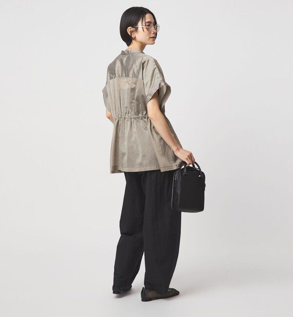 UNITED ARROWS green label relaxing「【結論シリーズ】ギャザーハイウエストブラウス［size SHORTあり］」|シャツ・ブラウス|