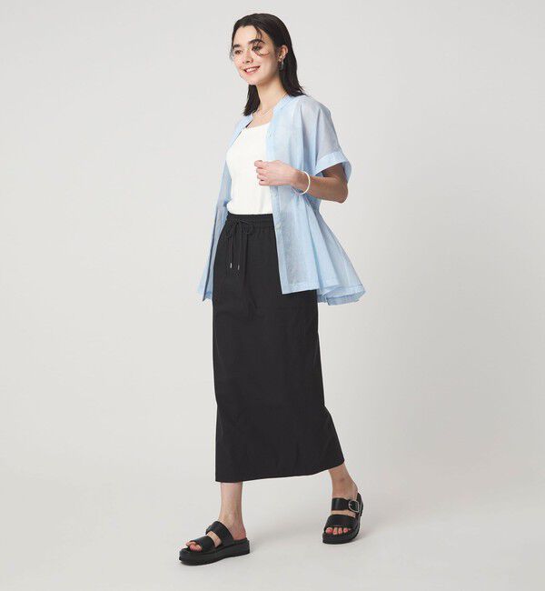 UNITED ARROWS green label relaxing「【結論シリーズ】ギャザーハイウエストブラウス［size SHORTあり］」|シャツ・ブラウス|