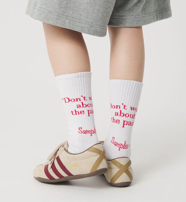 BEAUTY&YOUTH UNITED ARROWS「【別注】＜Samplee＞メッセージ ソックス」|ソックス|RED