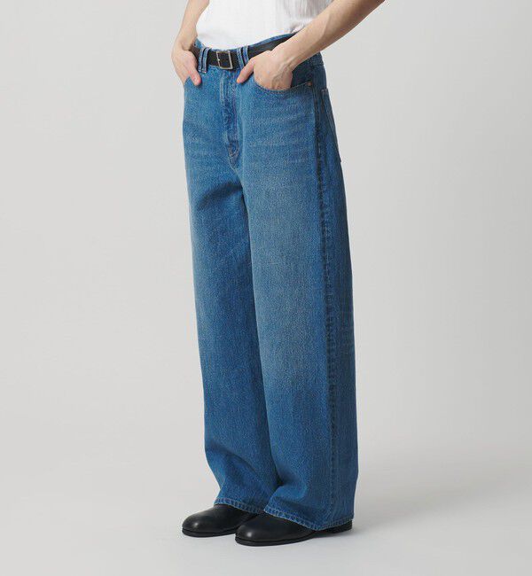 MONKEY TIME「ネップ デニム バギー パンツ」|チノ|COBALT