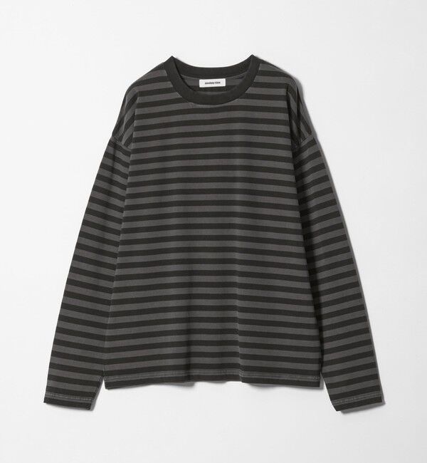 MONKEY TIME「ウォッシュド ボーダー ロングスリーブ Tシャツ」|Tシャツ・カットソー|