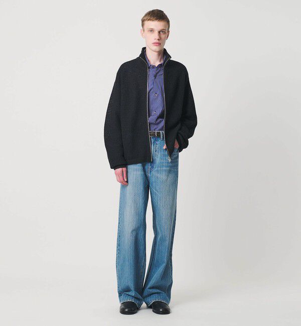 MONKEY TIME「ドビー ストライプ デニム バギー パンツ」|チノ|