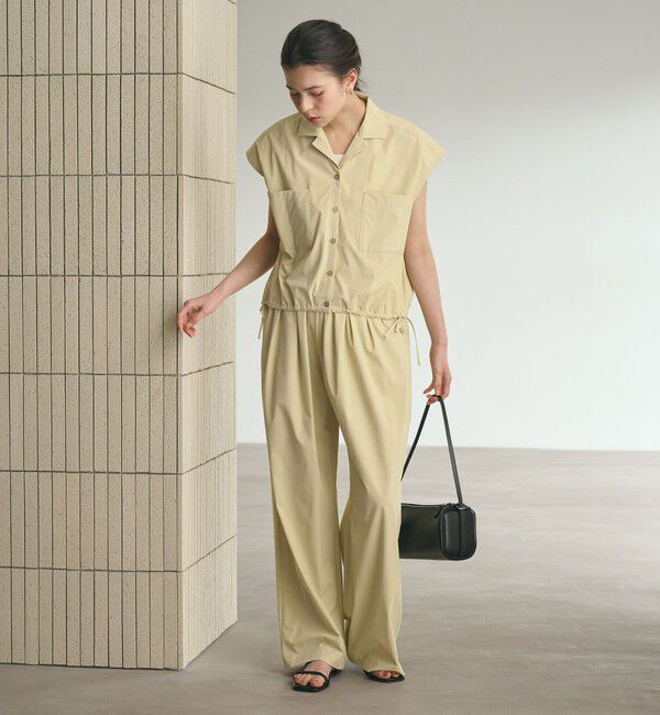 BEAUTY&YOUTH UNITED ARROWS「【WEB限定 Wardrobe DAILY MINIMAL】オープンカラーシャツ＆イージーパンツ 接触冷感 UVカット はっ水」|オールインワン|