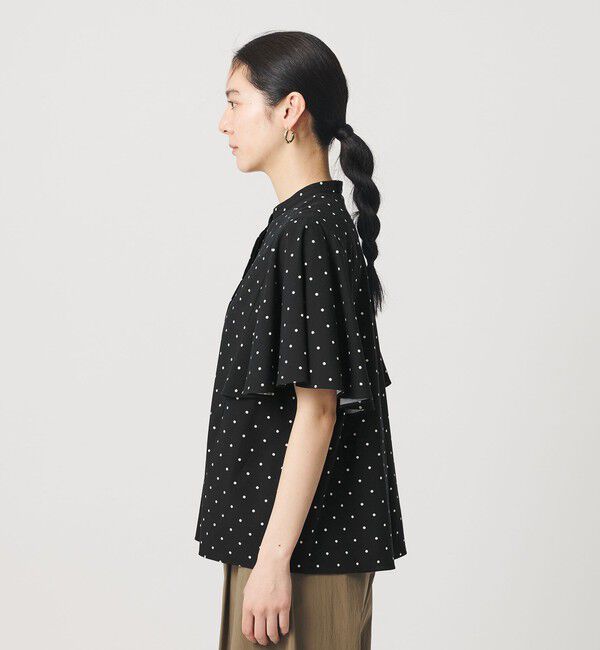 BEAUTY&YOUTH UNITED ARROWS「【WEB限定】ドット フリルスリーブブラウス ウォッシャブル」|シャツ・ブラウス|