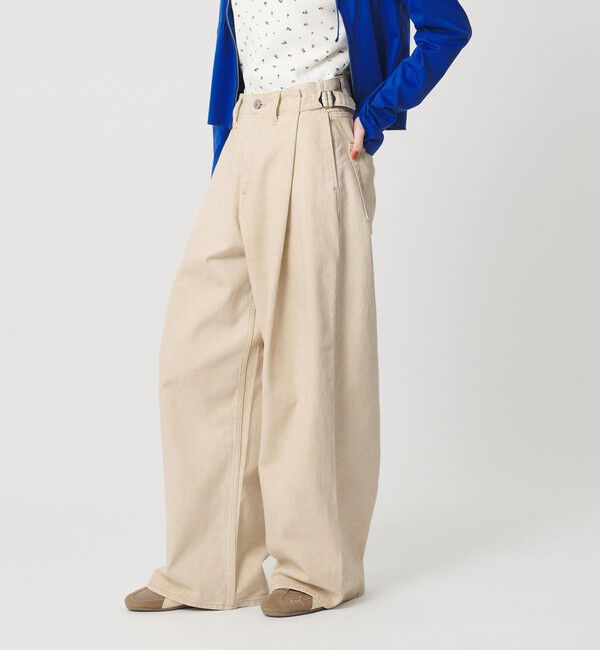 BEAUTY&YOUTH UNITED ARROWS「コットン サイドベルト ワイドパンツ」|その他|BEIGE