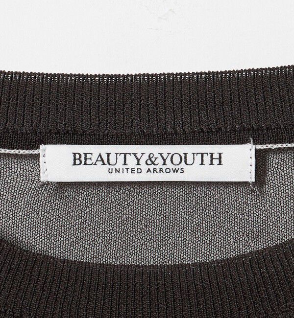 BEAUTY&YOUTH UNITED ARROWS「レーヨンナイロン ライン シアーニット プルオーバー ウォッシャブル」|ニット・セーター|