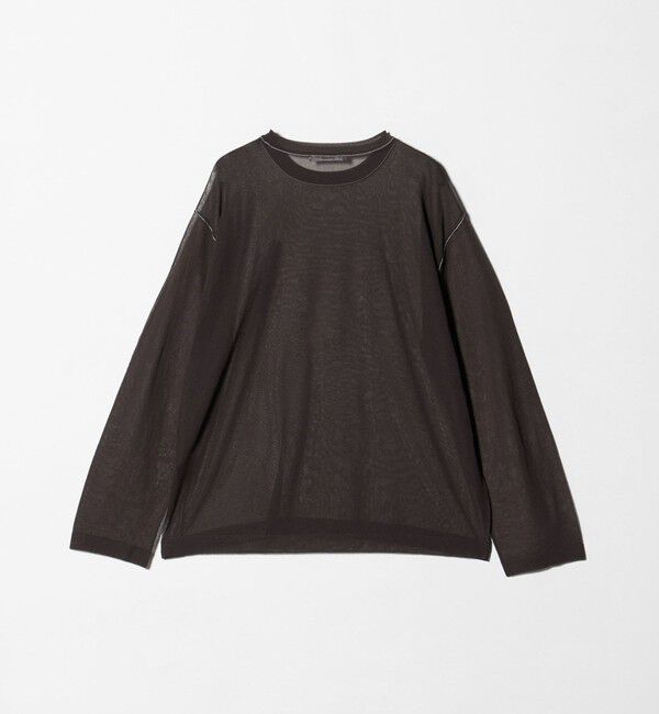 BEAUTY&YOUTH UNITED ARROWS「レーヨンナイロン ライン シアーニット プルオーバー ウォッシャブル」|ニット・セーター|