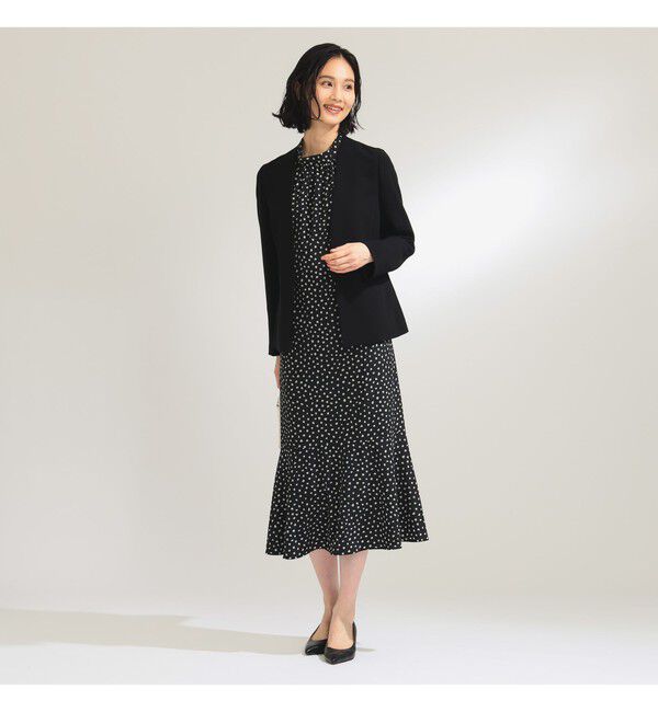 Demi-Luxe BEAMS 「トリアセ カラーレスジャケット＊」|ノーカラージャケット|