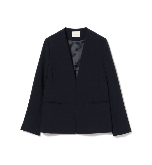Demi-Luxe BEAMS 「トリアセ カラーレスジャケット＊」|ノーカラージャケット|